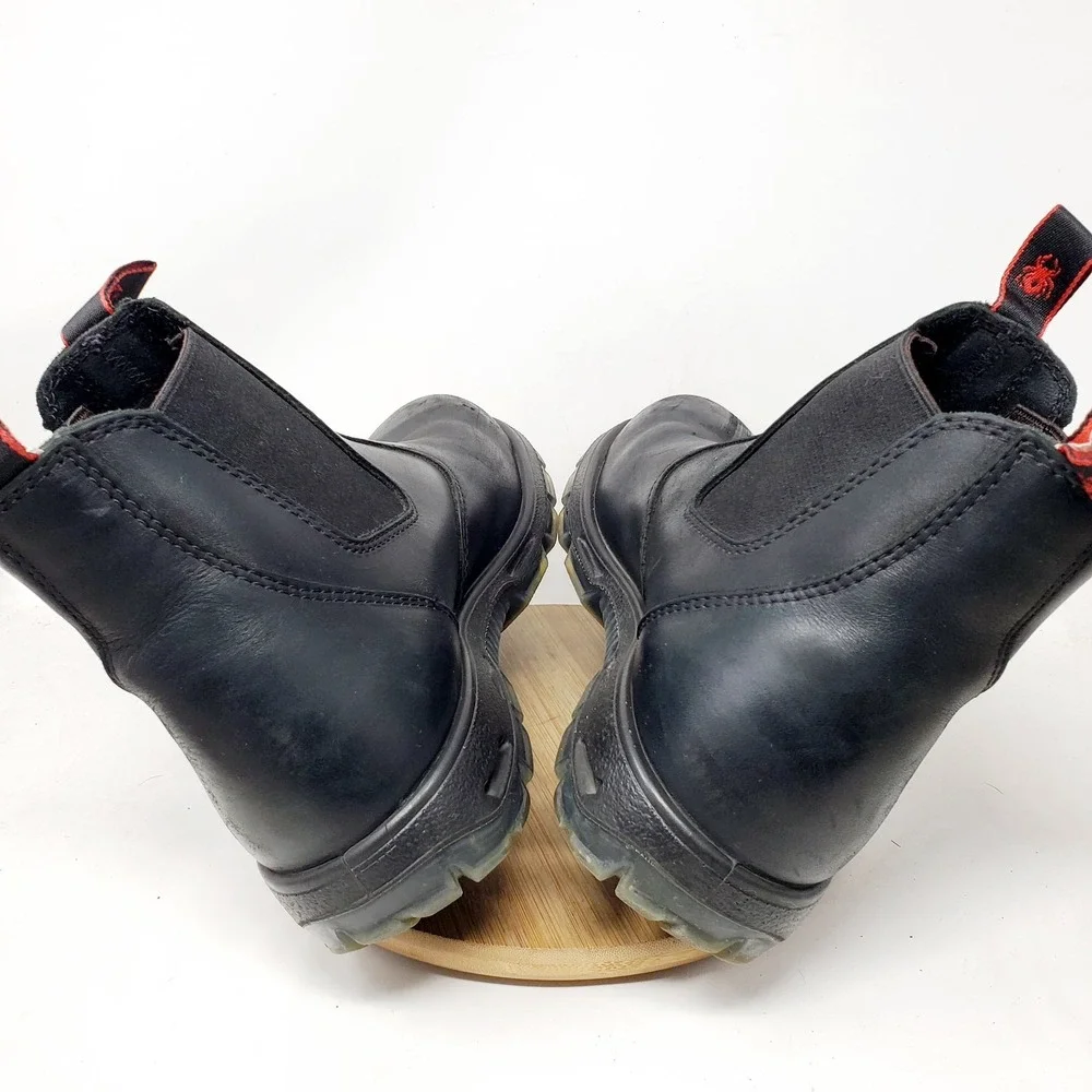 Redback Boots Mens 12 Chelsea Black Leather Safety Toe Work Casual Shoes